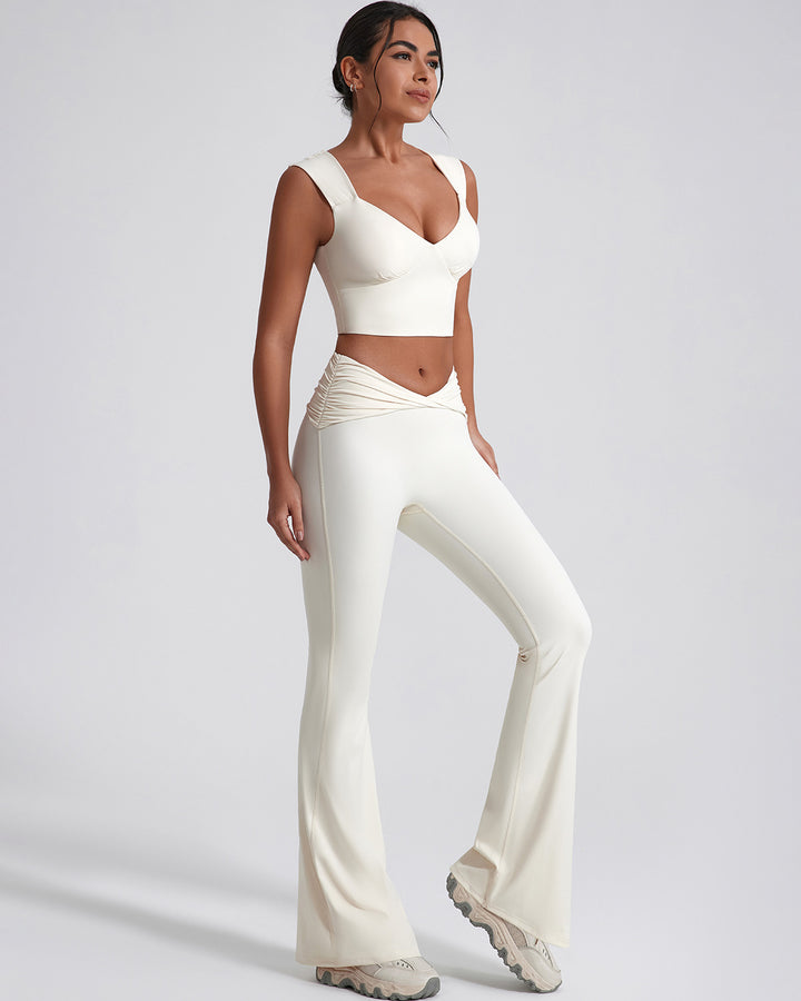 Astrid Flare Leggings - Beige