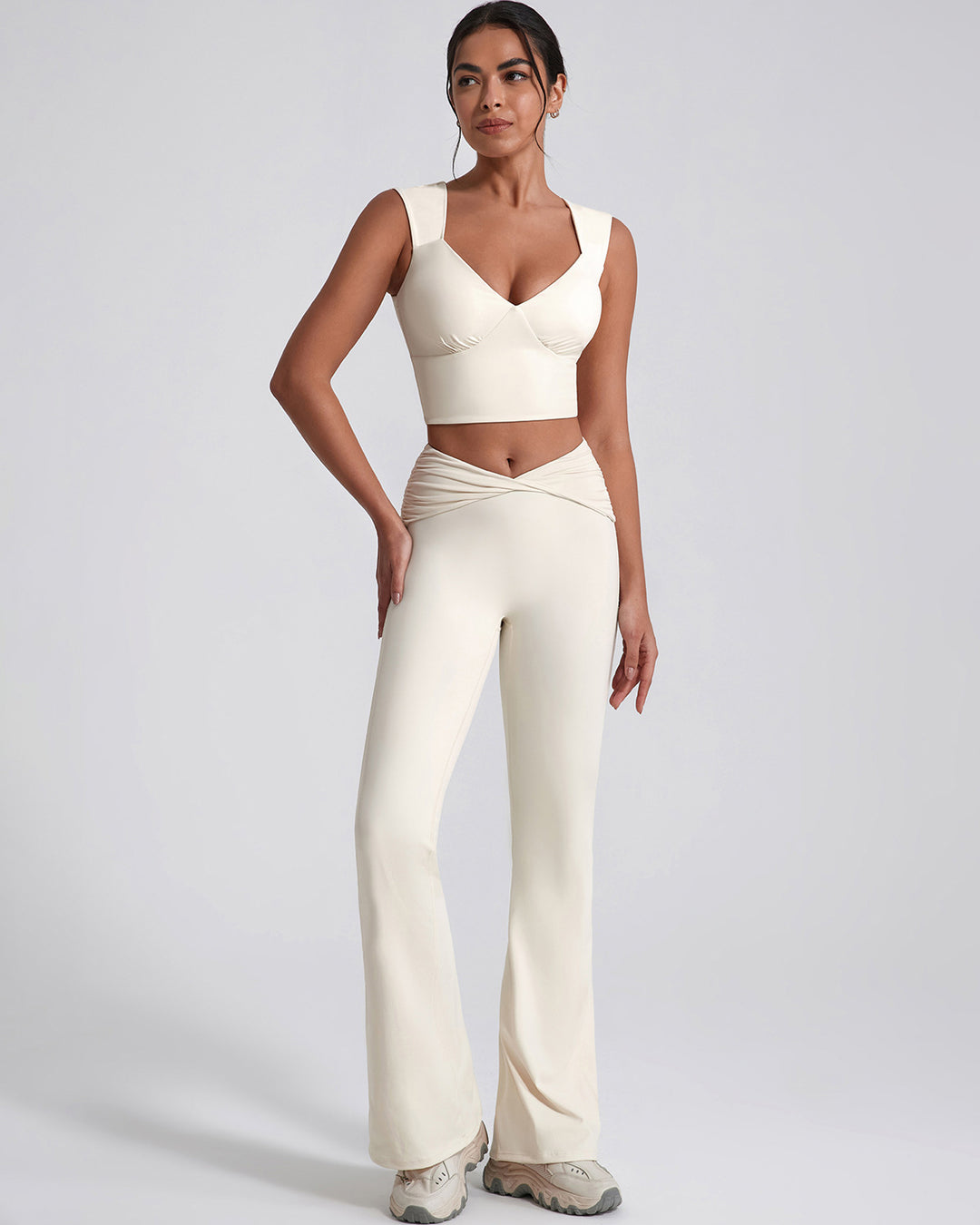 Astrid Flare Leggings - Beige