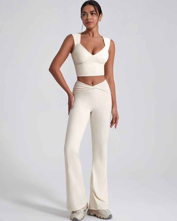 Astrid Flare Leggings - Beige