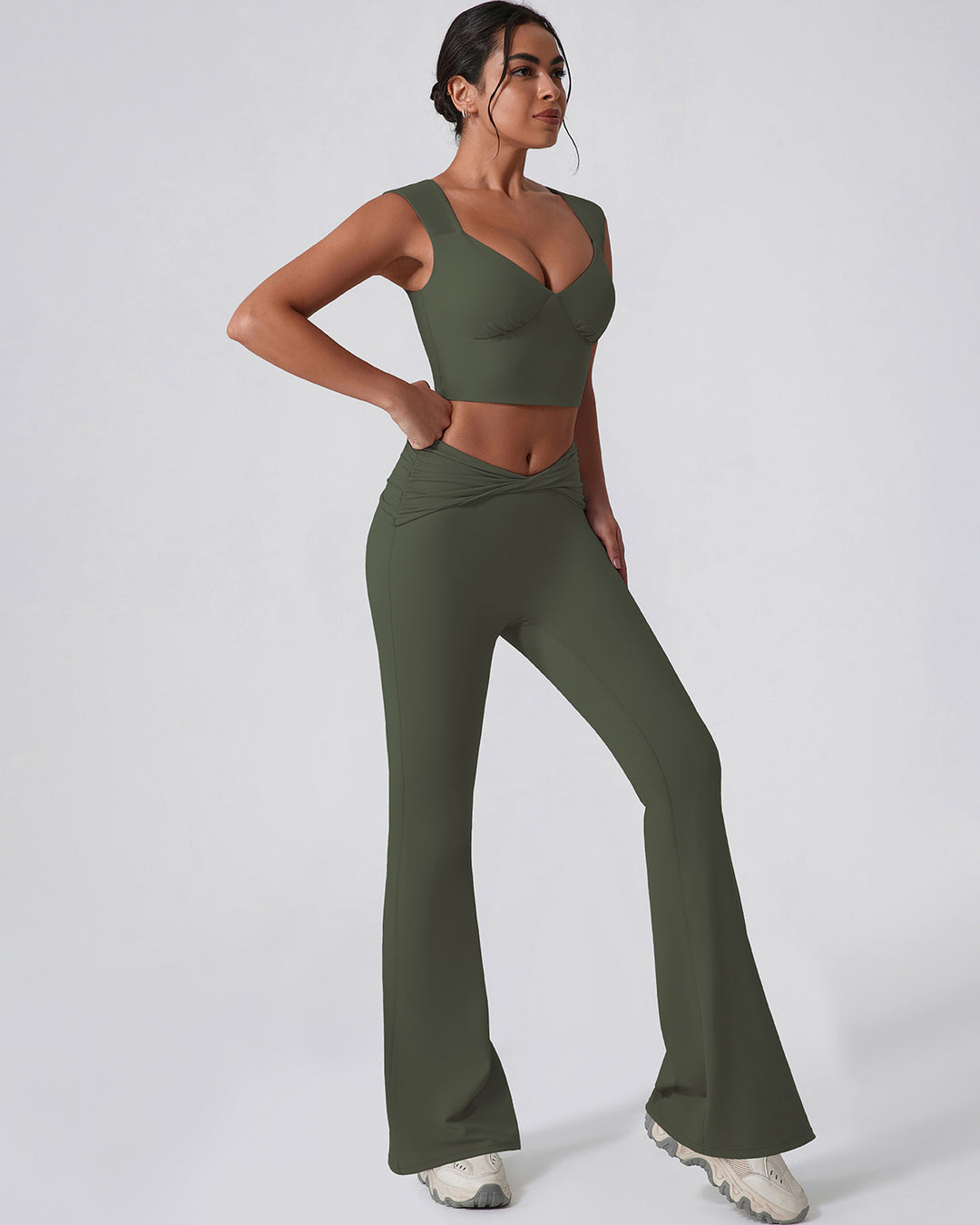 Astrid Flare Leggings - Green