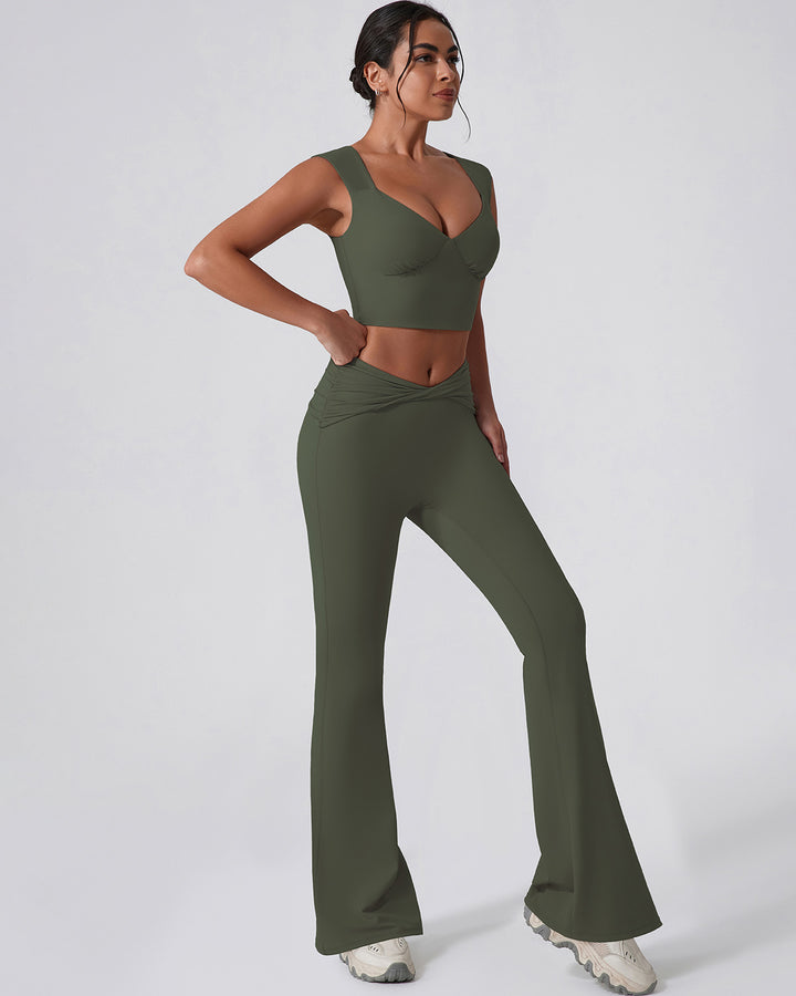 Astrid Flare Leggings - Green
