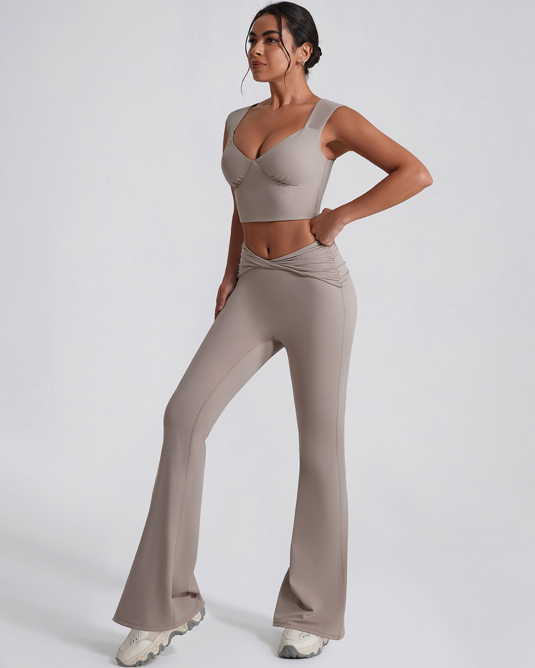 Astrid Flare Leggings - Khaki