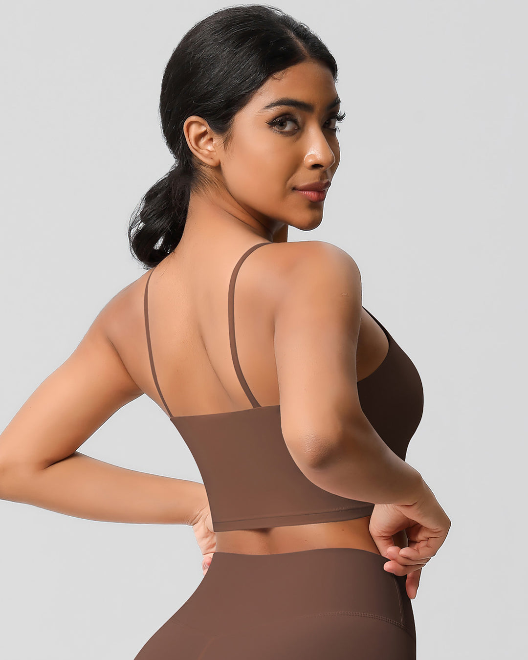 Ava Crop Top - Brown