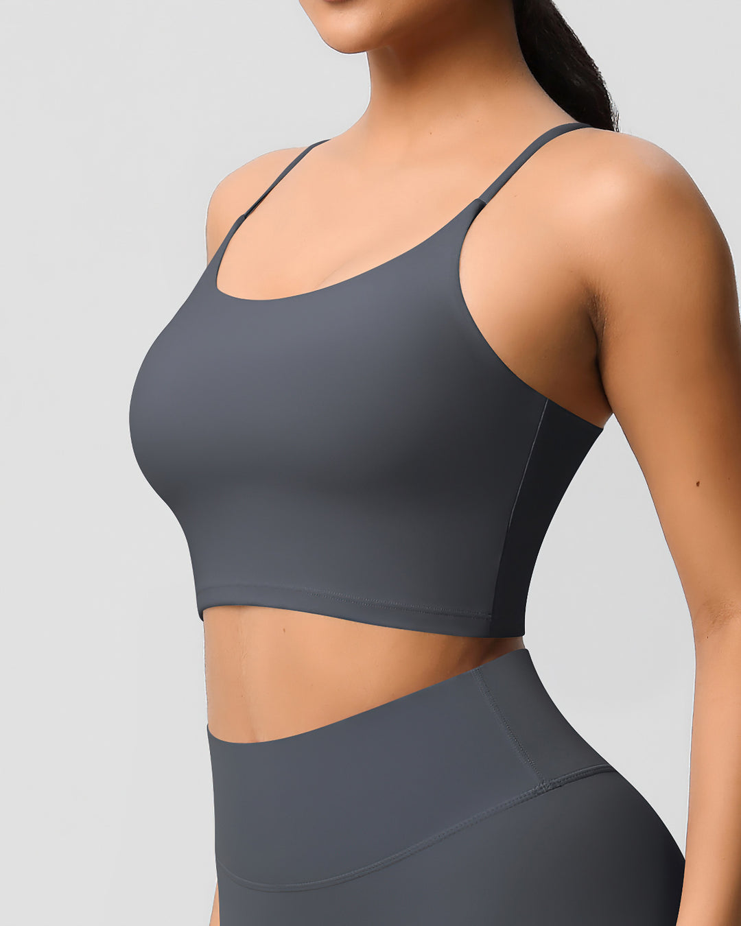 Ava Crop Top - Dark Grey