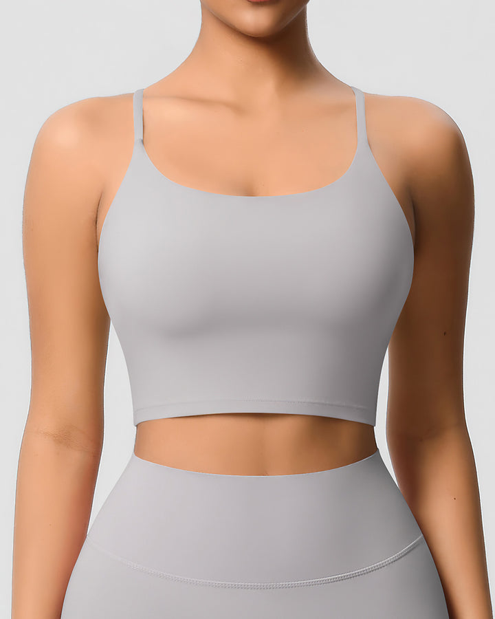 Ava Crop Top - Light Grey