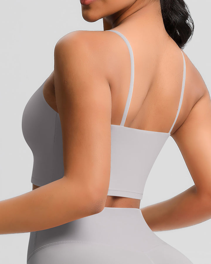 Ava Crop Top - Light Grey
