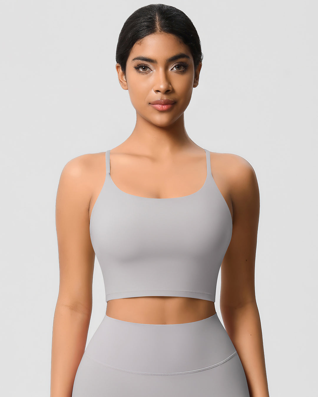 Ava Crop Top - Light Grey