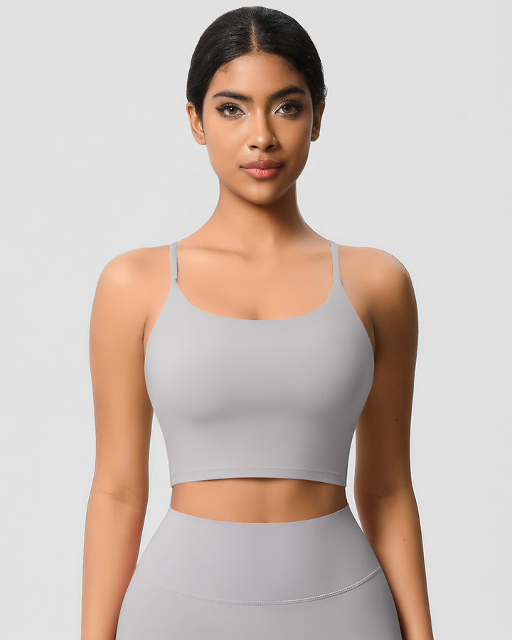Ava Crop Top - Light Grey