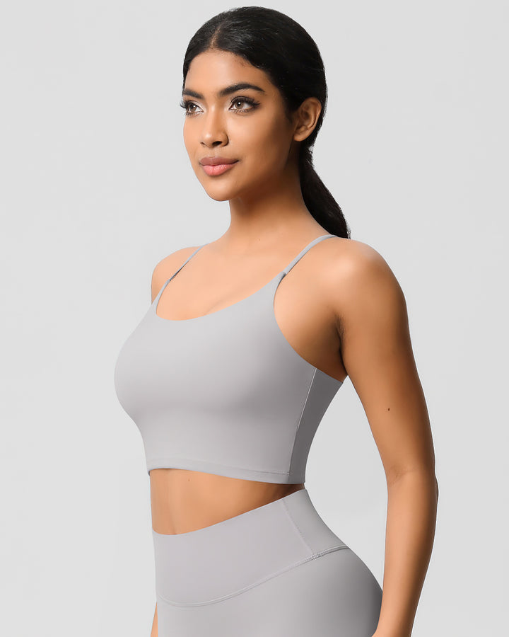 Ava Crop Top - Light Grey