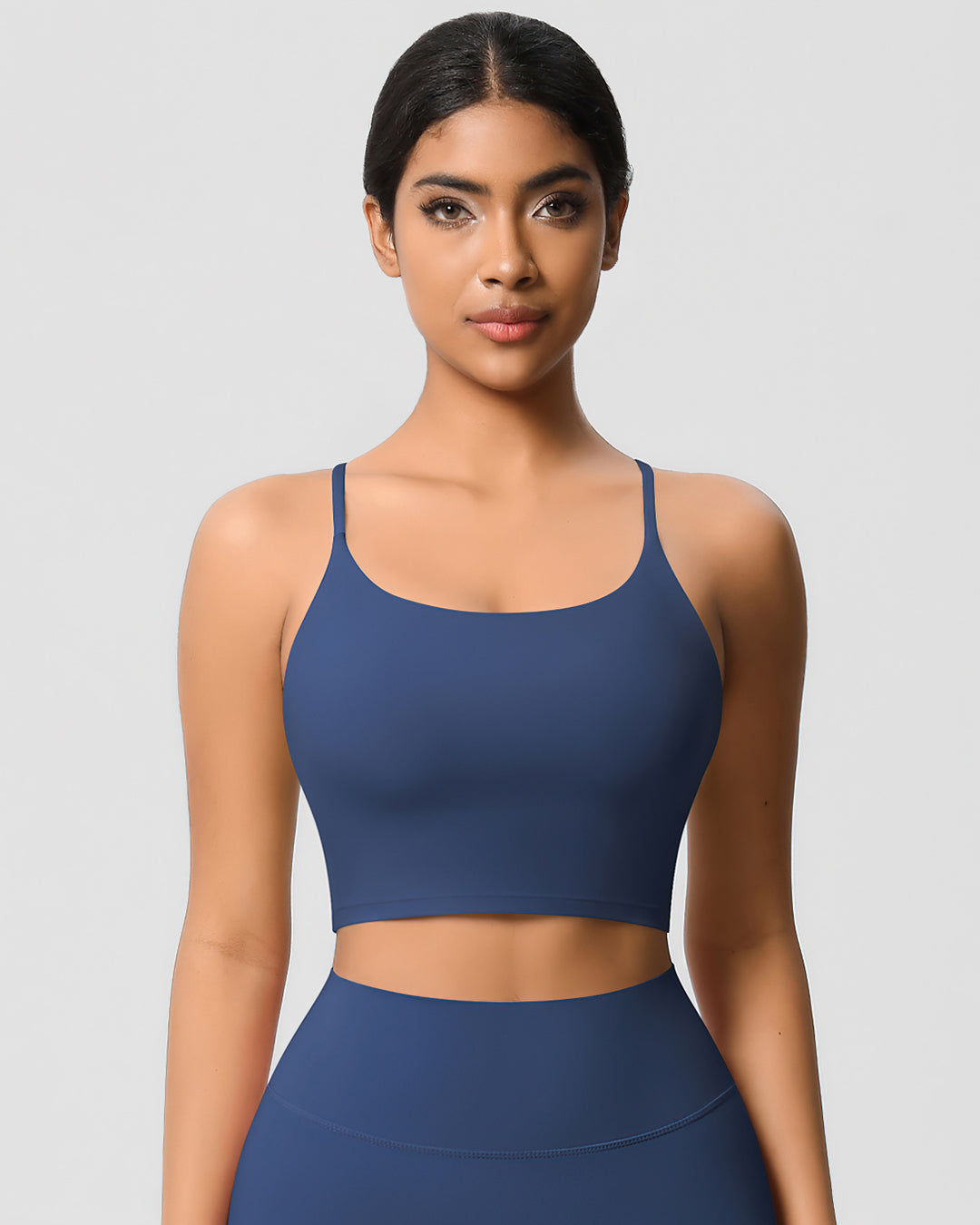Ava Crop Top - Navy