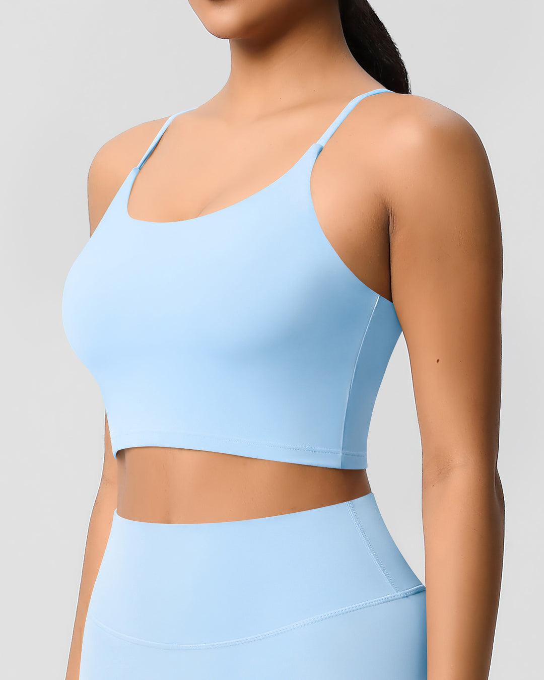 Ava Crop Top - Sky Blue