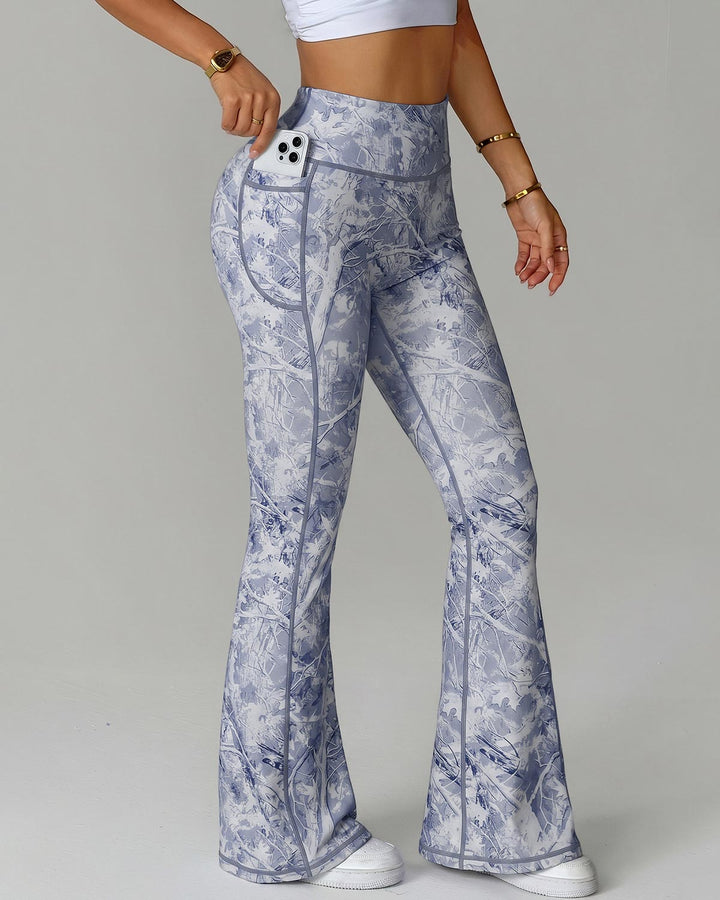 Aveline Flare Leggings - Ice Marble