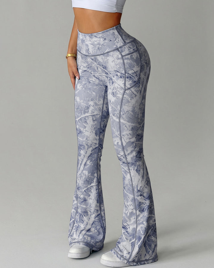 Aveline Flare Leggings - Ice Marble