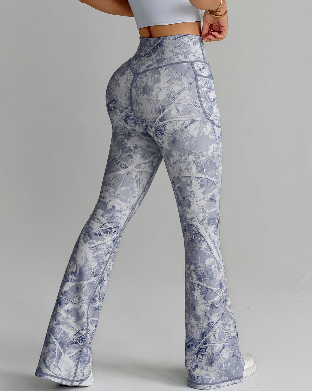 Aveline Flare Leggings - Ice Marble