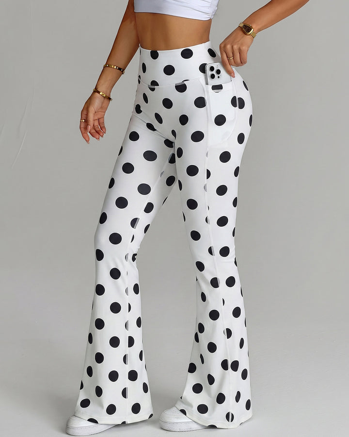 Aveline Flare Leggings - Polka Dot