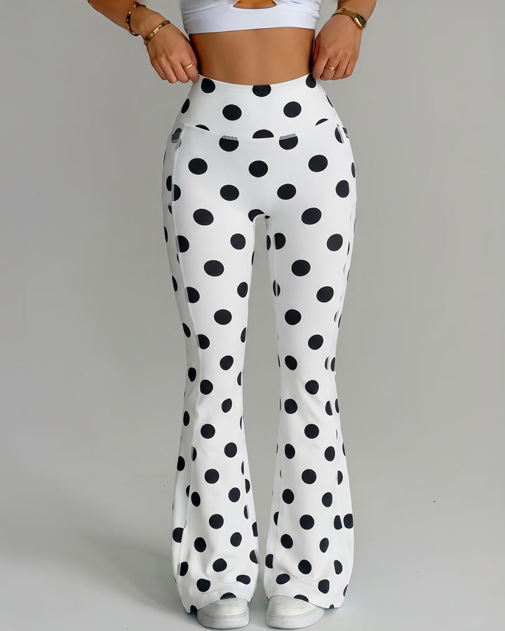 Aveline Flare Leggings - Polka Dot