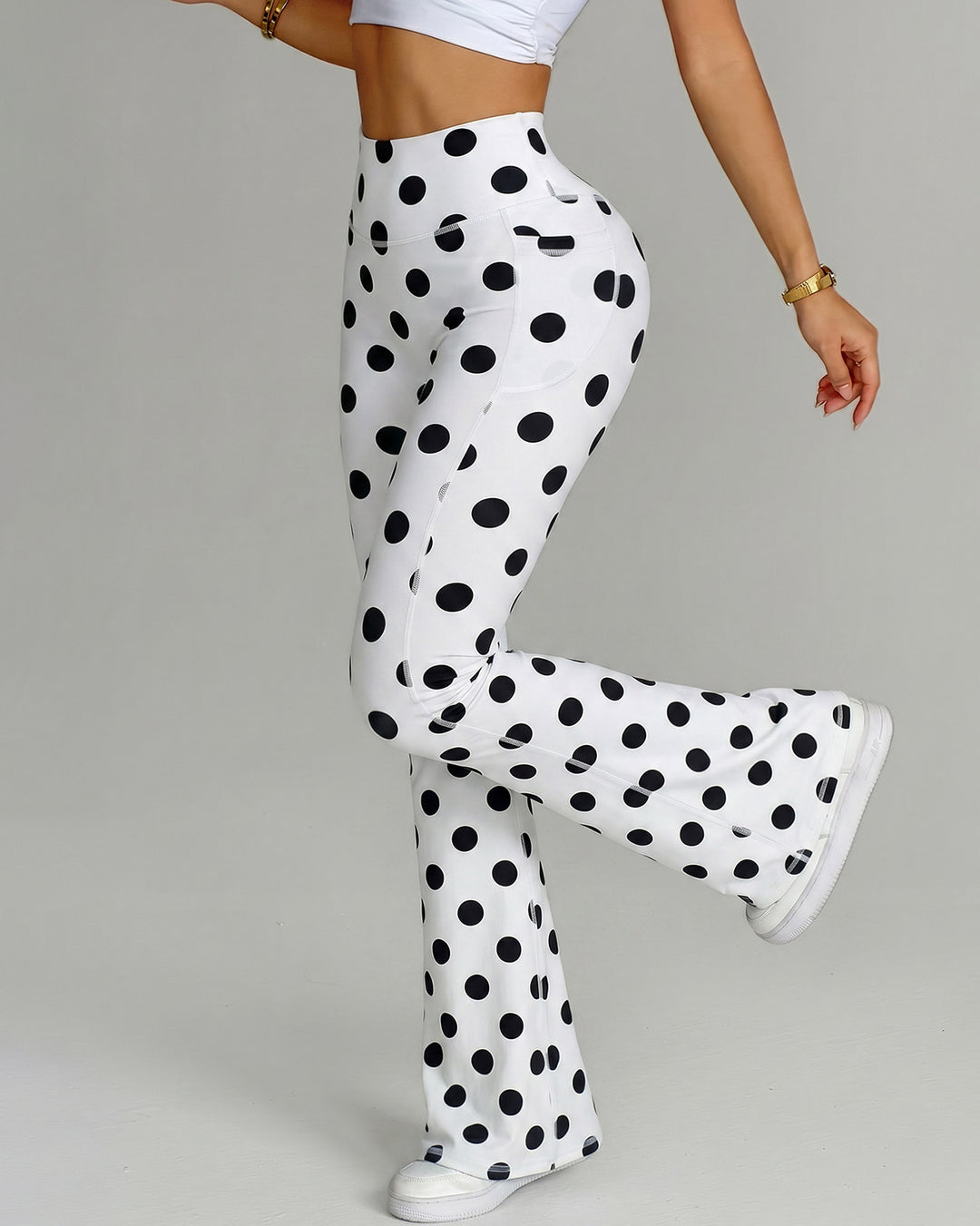 Aveline Flare Leggings - Polka Dot