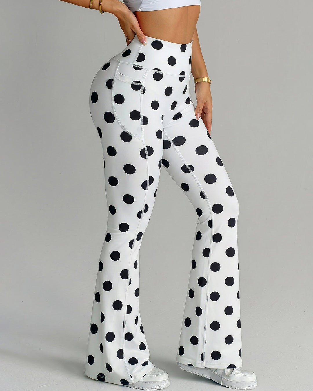 Aveline Flare Leggings - Polka Dot
