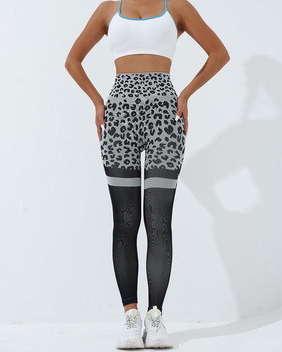 Beatrice Leopard Leggings - Black