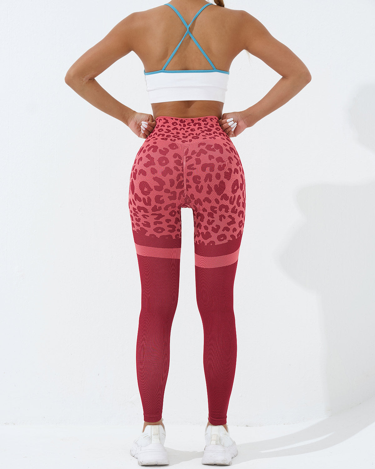 Beatrice Leopard Leggings - Red