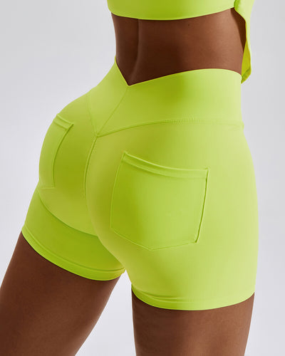 Bethany Seamless Pocket Shorts - Green