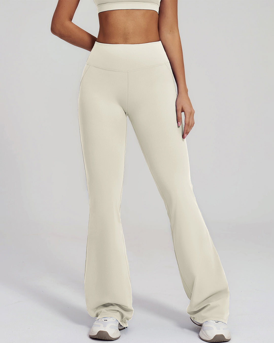 Brinley Flare Leggings - Beige