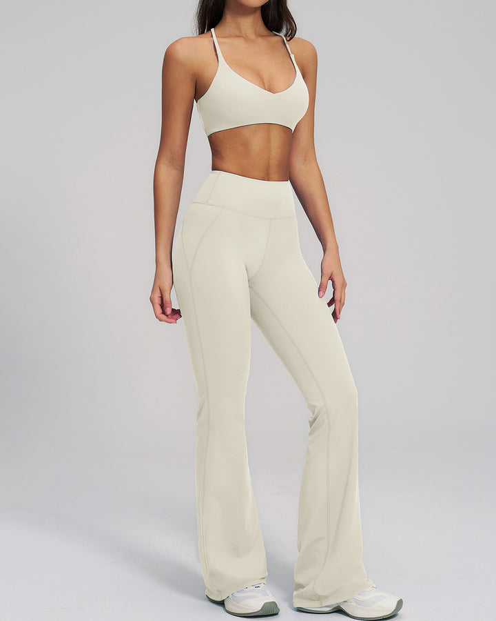 Brinley Flare Leggings - Beige