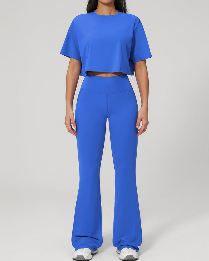 Brinley Flare Leggings - Blue
