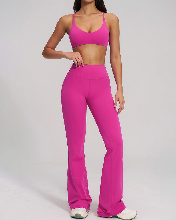 Brinley Flare Leggings - Pink