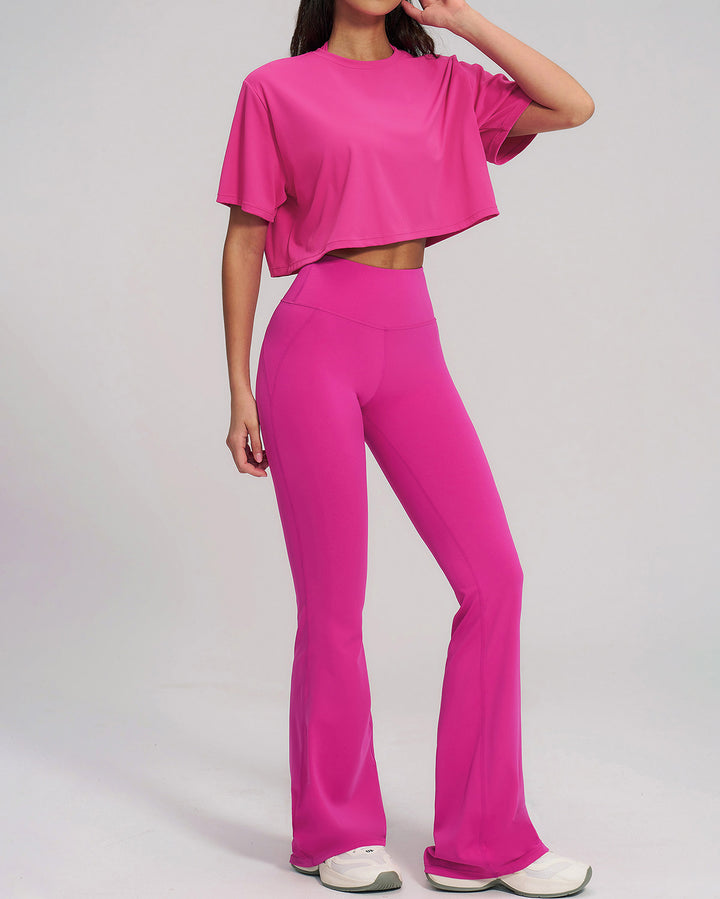 Brinley Flare Leggings - Pink