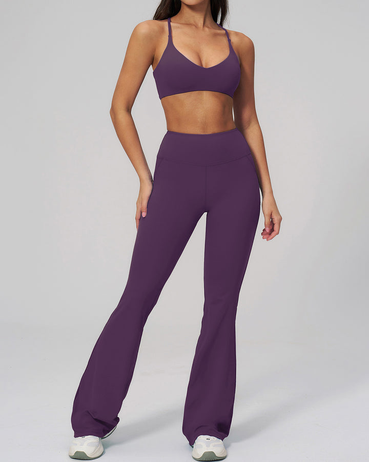 Brinley Flare Leggings - Purple