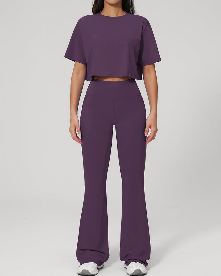 Brinley Flare Leggings - Purple
