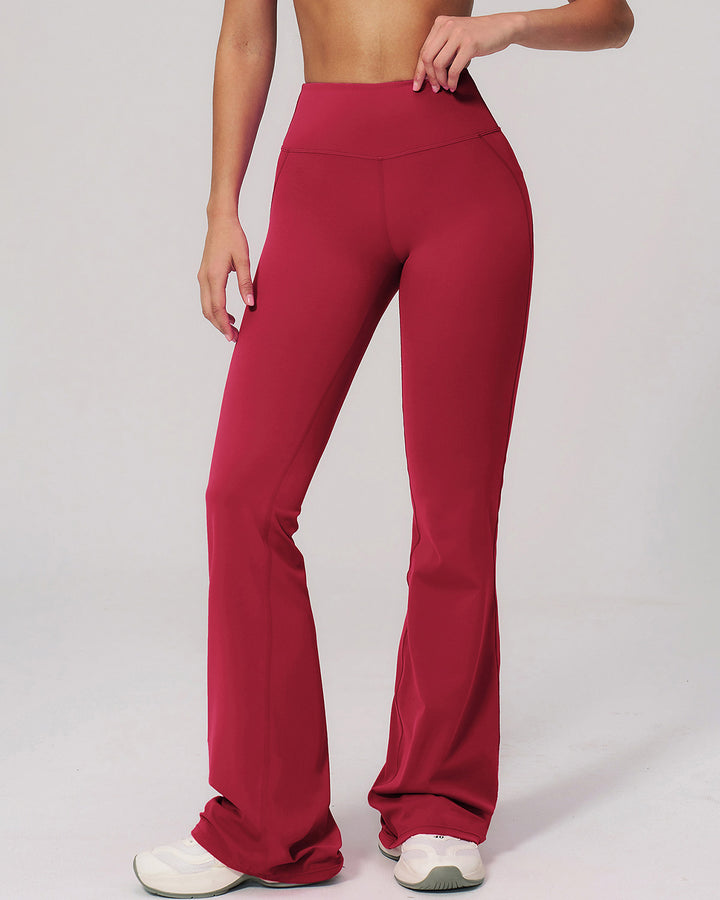 Brinley Flare Leggings - Red