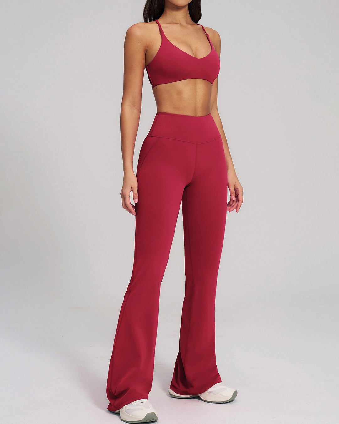 Brinley Flare Leggings - Red