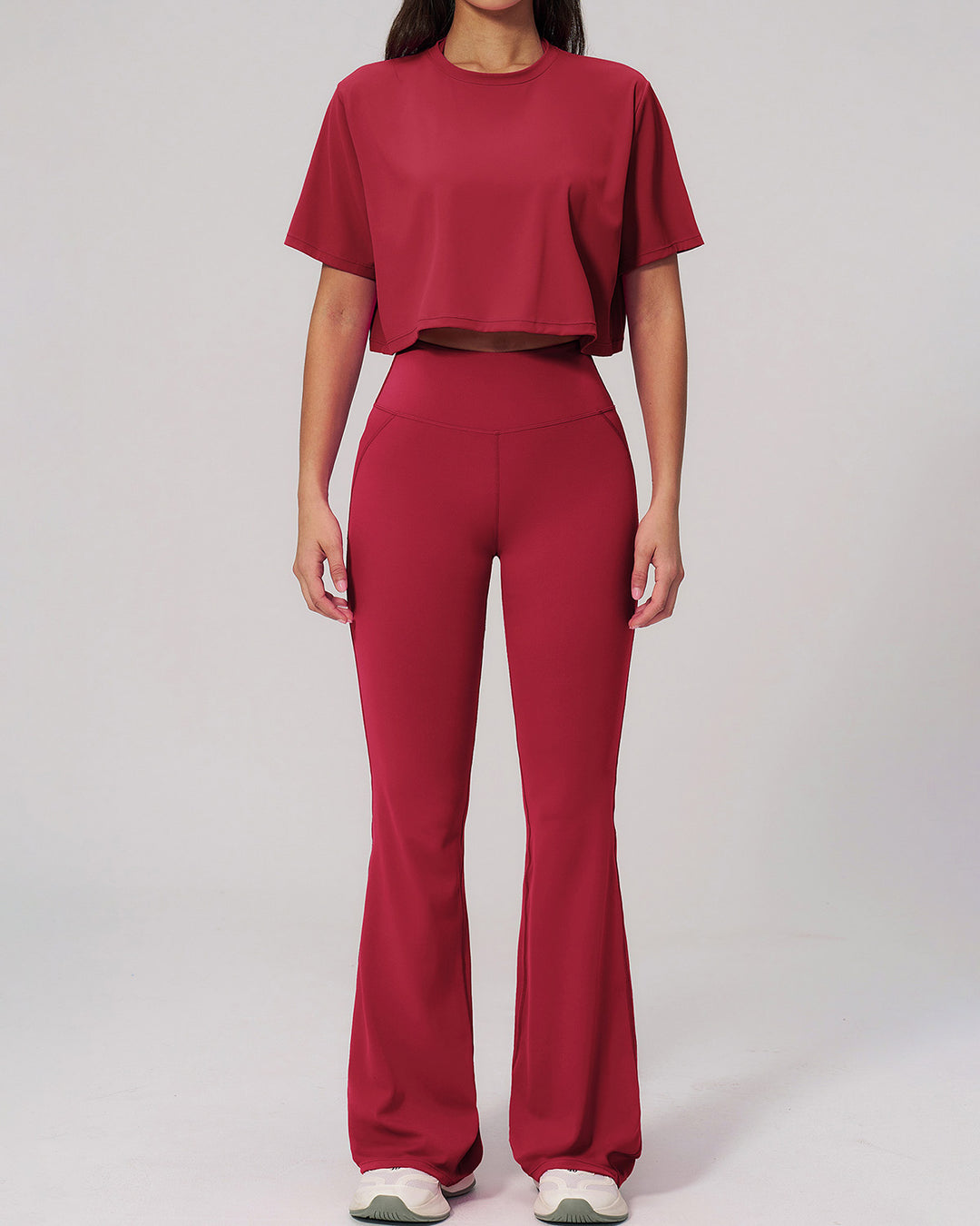 Brinley Flare Leggings - Red