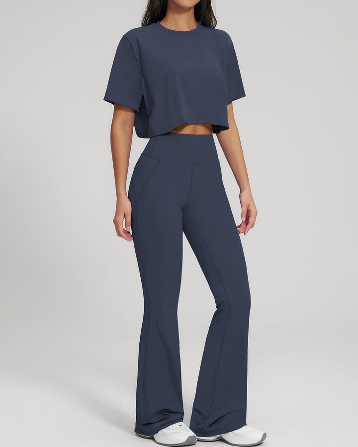 Brinley Flare Leggings - Slate