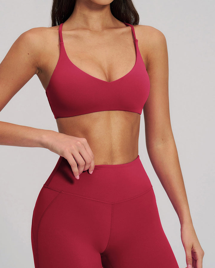Brinley Sports Bra - Red