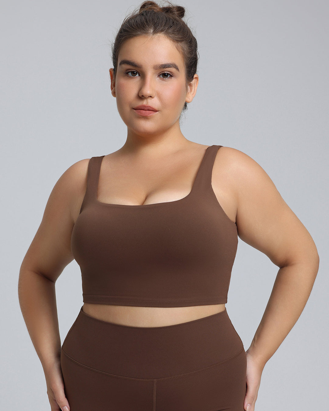 Camellia Sports Bra - Brown