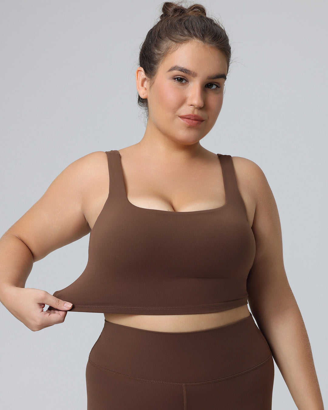 Camellia Sports Bra - Brown
