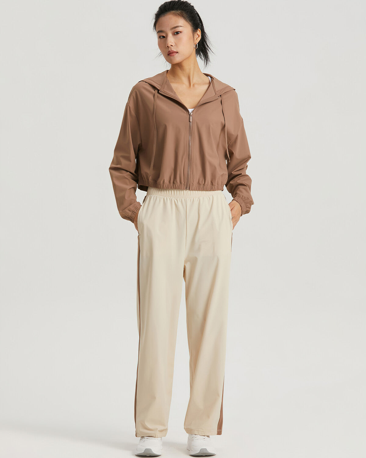 Carly Relaxed Fit Joggers - Beige