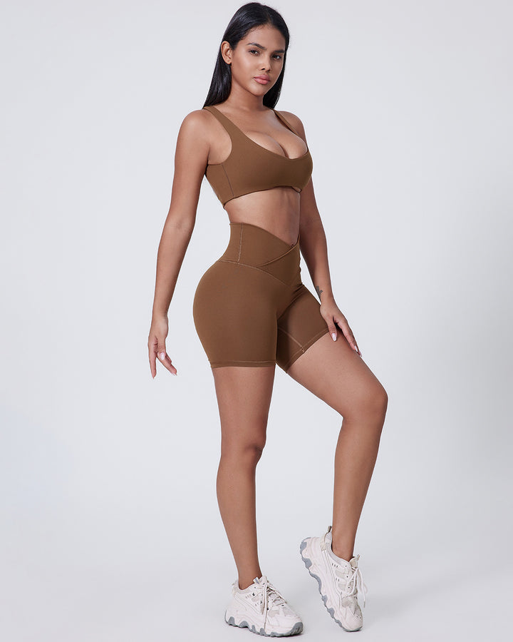 Celestia Seamless Shorts - Chestnut
