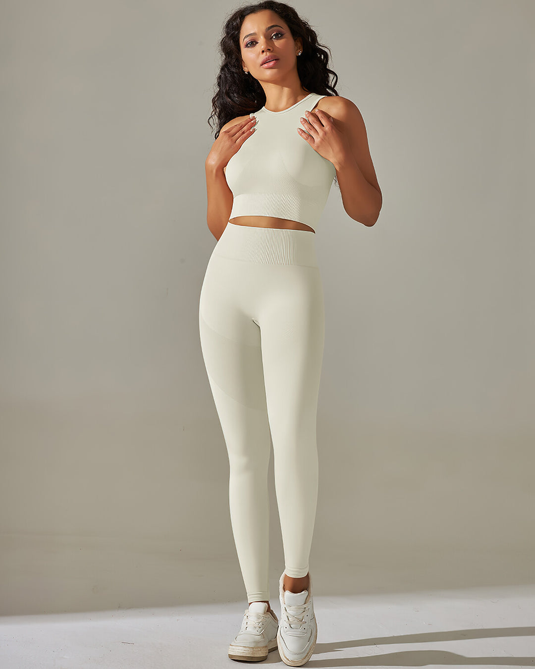 Cleo Crop Top - Beige