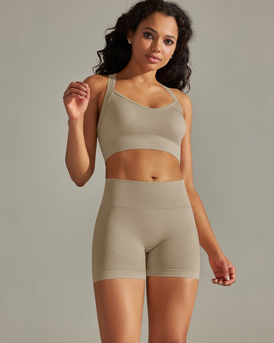 Cleo Crossback Sports Bra - Khaki