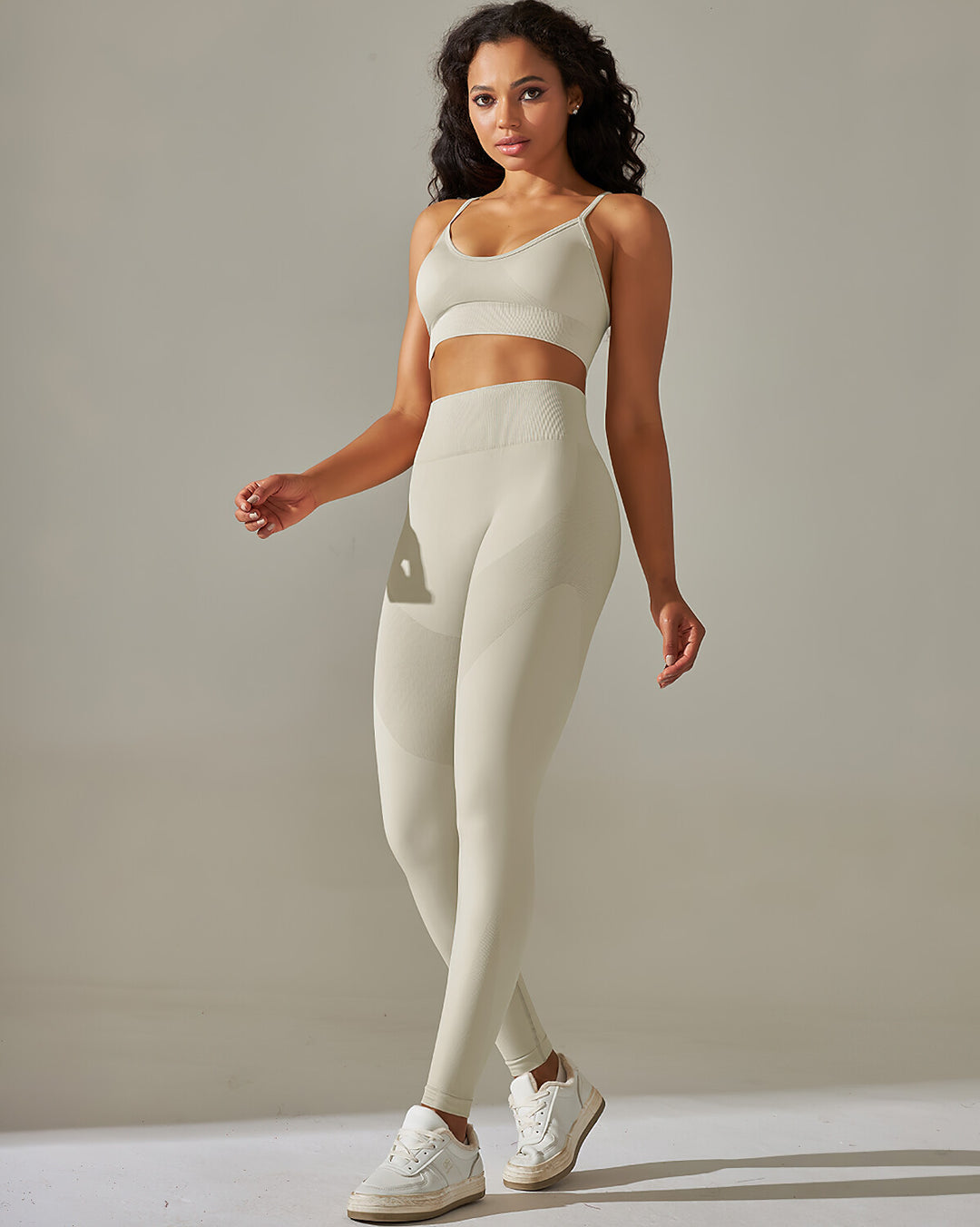 Cleo Seamless Leggings - Light Grey