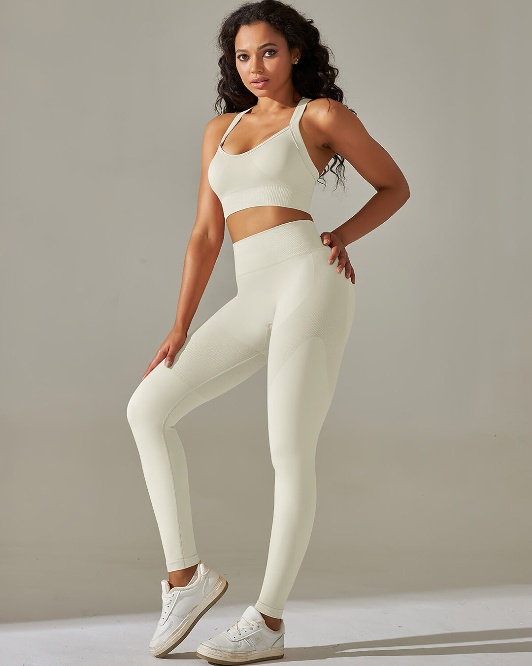 Cleo Seamless Leggings - Beige