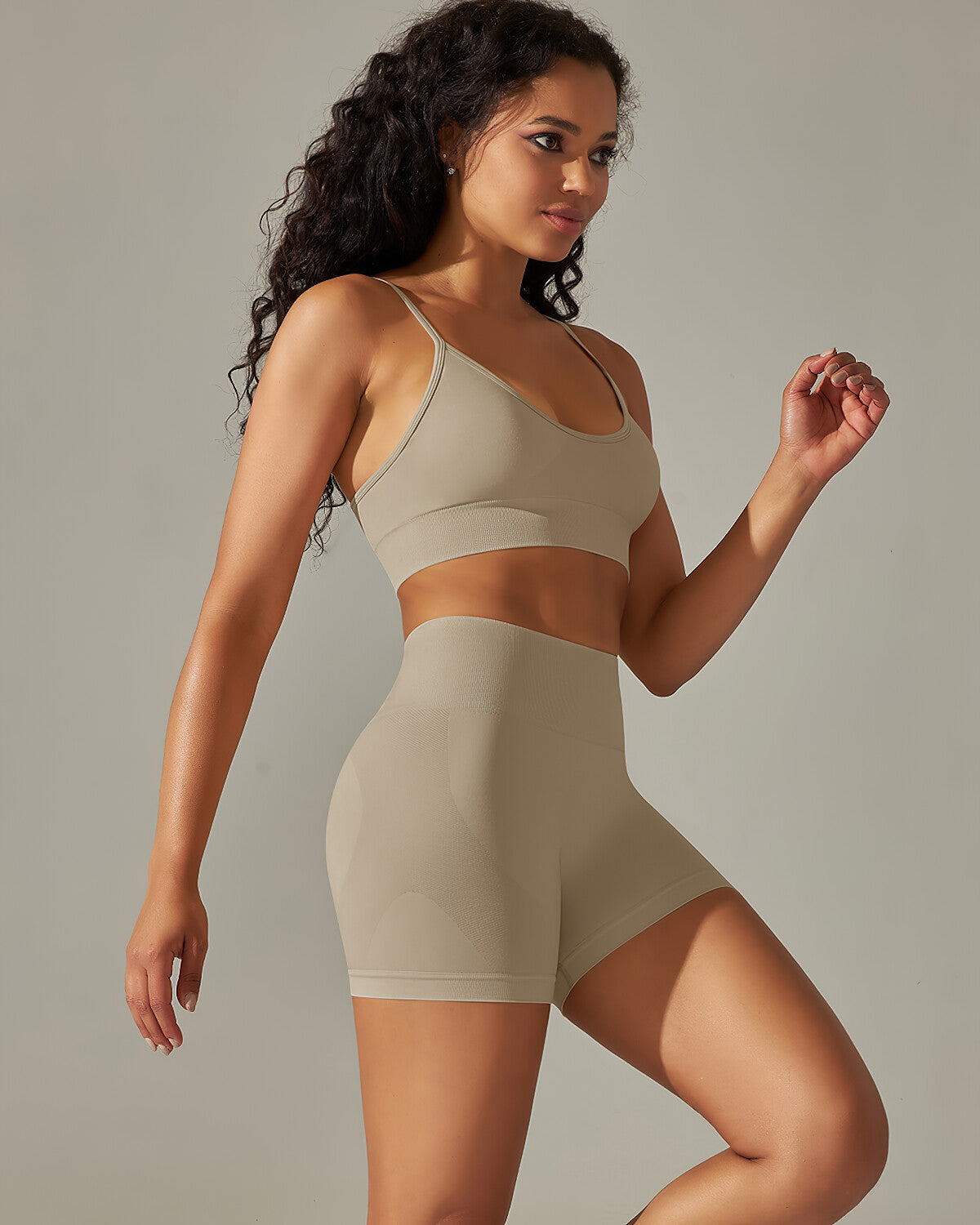 Cleo Seamless Shorts - Khaki