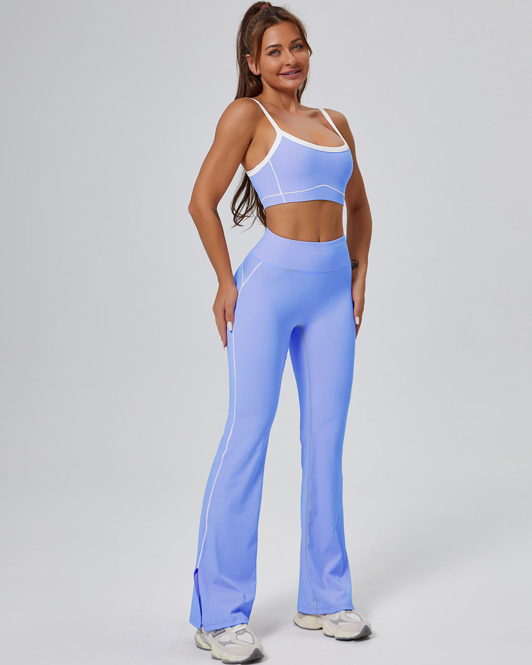 Colette Flare Leggings - Blue