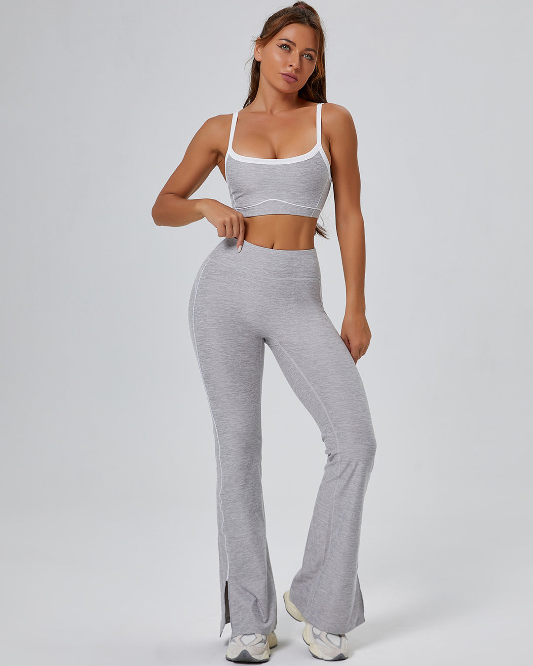 Colette Flare Leggings - Grey
