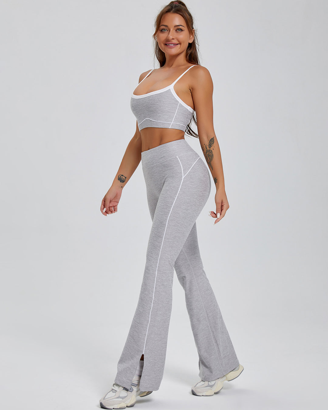 Colette Flare Leggings - Grey