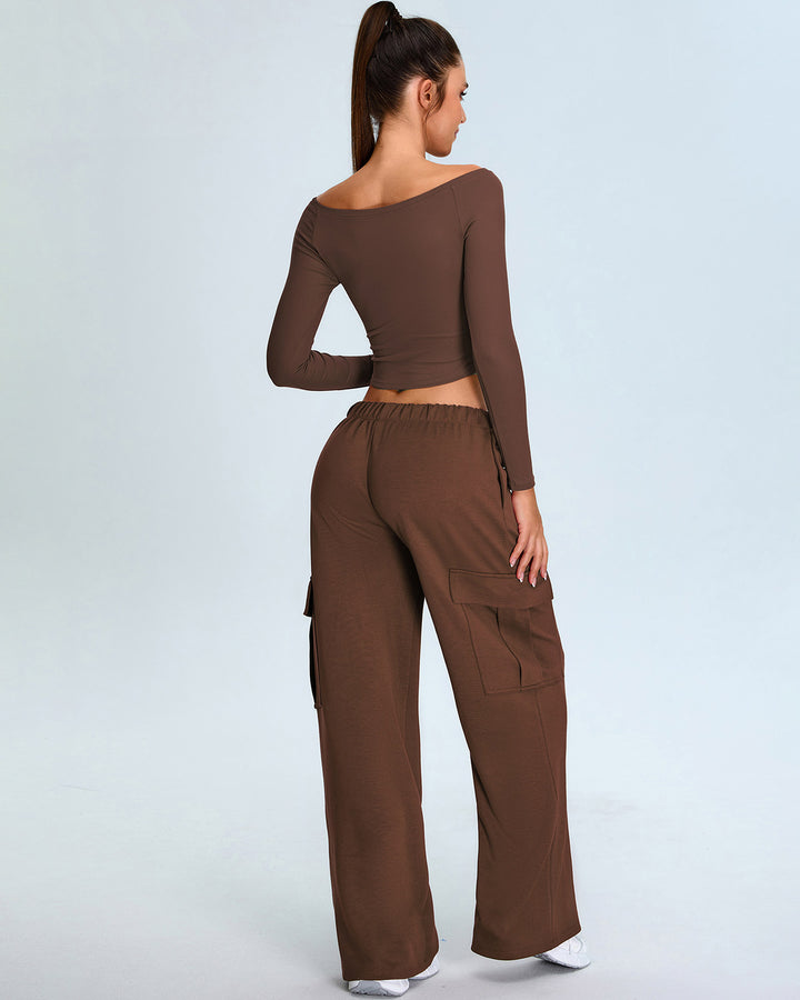 Coralia Long Sleeve - Brown